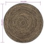 Alfombra hecha a mano de yute negra y natural 150 cm en Alfombras | Comprar online en Foru.es