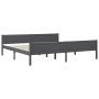 Estructura de cama de madera maciza de pino gris 200x200 cm de vidaXL, Camas y somieres - Ref: Foro24-322130, Precio: 137,50 ...