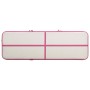 Esterilla inflable de gimnasia con bomba PVC rosa 400x100x15 cm de vidaXL, Esteras para pilates y yoga - Ref: Foro24-92661, P...