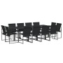 Juego de comedor de jardín 13 piezas textileno negro de , Conjuntos de jardín - Ref: Foro24-3295125, Precio: 607,42 €, Descue...