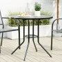 Mesa de patio redonda de acero gris antracita Ø80x72,5 cm de , Mesas de jardín - Ref: Foro24-4009263, Precio: 104,41 €, Descu...