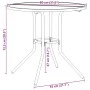 Mesa de patio redonda de acero gris antracita Ø80x72,5 cm de , Mesas de jardín - Ref: Foro24-4009263, Precio: 104,41 €, Descu...