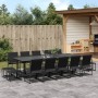 Juego de comedor de jardín 15 piezas textileno negro de , Conjuntos de jardín - Ref: Foro24-3295131, Precio: 700,14 €, Descue...