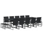 Juego de comedor de jardín 15 piezas textileno negro de , Conjuntos de jardín - Ref: Foro24-3295131, Precio: 700,14 €, Descue...