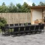 Juego de comedor de jardín 17 piezas textileno negro de , Conjuntos de jardín - Ref: Foro24-3295127, Precio: 800,50 €, Descue...