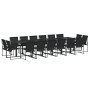 Juego de comedor de jardín 17 piezas textileno negro de , Conjuntos de jardín - Ref: Foro24-3295127, Precio: 811,63 €, Descue...