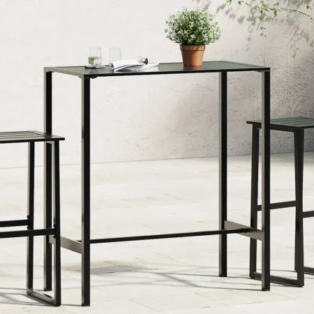 Mesa alta de bar acero recubrimiento polvo negro 100x50x110 cm de , Mesas de jardín - Ref: Foro24-4009268, Precio: 123,09 €, ...
