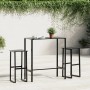 Mesa alta de bar acero recubrimiento polvo negro 100x50x110 cm de , Mesas de jardín - Ref: Foro24-4009268, Precio: 134,93 €, ...