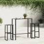 Mesa alta de bar acero recubrimiento polvo negro 100x50x110 cm de , Mesas de jardín - Ref: Foro24-4009268, Precio: 123,09 €, ...