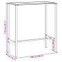 Mesa alta de bar acero recubrimiento polvo negro 100x50x110 cm de , Mesas de jardín - Ref: Foro24-4009268, Precio: 134,93 €, ...