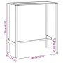 Mesa alta de bar acero recubrimiento polvo negro 100x50x110 cm de , Mesas de jardín - Ref: Foro24-4009268, Precio: 123,09 €, ...
