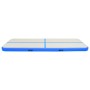 Esterilla inflable de gimnasia con bomba PVC azul 400x100x15 cm de vidaXL, Esteras para pilates y yoga - Ref: Foro24-92662, P...