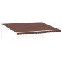 Toldo retráctil manual marrón 500x350 cm de , Toldos - Ref: Foro24-3215395, Precio: 425,53 €, Descuento: %