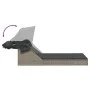 Double sun lounger with canopy and gray synthetic rattan cushions by , Loungers - Ref: Foro24-368639, Price: 278,94 €, Discou...
