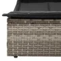 Double sun lounger with canopy and gray synthetic rattan cushions by , Loungers - Ref: Foro24-368639, Price: 278,94 €, Discou...