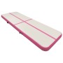 Esterilla inflable de gimnasia con bomba PVC rosa 500x100x20 cm de vidaXL, Esteras para pilates y yoga - Ref: Foro24-92682, P...