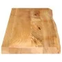 Solid mango wood table top with natural edge, 120x30x2.5 cm. by , Table tops - Ref: Foro24-370434, Price: 80,08 €, Discount: %