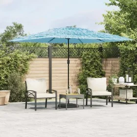 Sombrilla de jardín con poste de acero azul 290x290x238 cm de , Sombrillas - Ref: Foro24-4005083, Precio: 135,36 €, Descuento: %