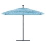 Sombrilla de jardín con poste de acero azul 290x290x238 cm de , Sombrillas - Ref: Foro24-4005083, Precio: 129,83 €, Descuento: %