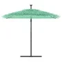 Sombrilla de jardín con poste de acero verde 246x246x230 cm de , Sombrillas - Ref: Foro24-4005076, Precio: 155,45 €, Descuent...