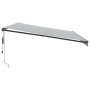 Toldo retráctil automático luz LED antracita y blanco 500x300cm de , Toldos - Ref: Foro24-3310241, Precio: 540,74 €, Descuent...