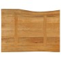 Tablero de mesa borde natural madera maciza mango 70x60x3,8 cm de , Tableros para mesas - Ref: Foro24-370787, Precio: 78,40 €...