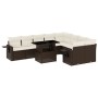 Set de sofás de jardín 10 pzas y cojines ratán sintético marrón de , Conjuntos de jardín - Ref: Foro24-3268133, Precio: 675,8...