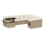 Juego de sofás jardín con cojines beige 10 pzas ratán sintético de , Conjuntos de jardín - Ref: Foro24-3268138, Precio: 694,1...