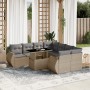 Set de sofás de jardín 9 pzas con cojines ratán sintético beige de , Conjuntos de jardín - Ref: Foro24-3268429, Precio: 593,4...