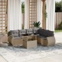 Set sofás de jardín 7 piezas y cojines ratán sintético beige de , Conjuntos de jardín - Ref: Foro24-3268559, Precio: 500,76 €...