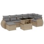 Set de sofás de jardín y cojines 8 piezas ratán sintético beige de , Conjuntos de jardín - Ref: Foro24-3268689, Precio: 534,2...