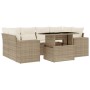Set sofás de jardín 7 piezas y cojines ratán sintético beige de , Conjuntos de jardín - Ref: Foro24-3269018, Precio: 536,30 €...