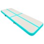 Esterilla inflable de gimnasia y bomba PVC verde 500x100x15 cm de vidaXL, Esteras para pilates y yoga - Ref: Foro24-92666, Pr...