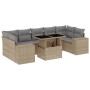 Set de sofás de jardín y cojines 8 piezas ratán sintético beige de , Conjuntos de jardín - Ref: Foro24-3269039, Precio: 574,9...