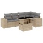 Juego de sofás jardín con cojines 6 pzas ratán sintético beige de , Conjuntos de jardín - Ref: Foro24-3269149, Precio: 439,62...