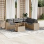 Set sofás de jardín 7 piezas y cojines ratán sintético beige de , Conjuntos de jardín - Ref: Foro24-3269189, Precio: 497,70 €...