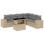 Set sofás de jardín 7 piezas y cojines ratán sintético beige de , Conjuntos de jardín - Ref: Foro24-3269189, Precio: 497,70 €...