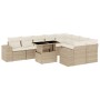 Juego de sofás jardín con cojines beige 10 pzas ratán sintético de , Conjuntos de jardín - Ref: Foro24-3269388, Precio: 703,8...