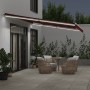 Toldo retráctil manual con luces LED burdeos 500x300 cm de , Toldos - Ref: Foro24-3214978, Precio: 447,83 €, Descuento: %