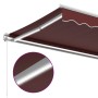 Toldo retráctil manual con luces LED burdeos 500x300 cm de , Toldos - Ref: Foro24-3214978, Precio: 447,83 €, Descuento: %