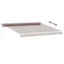 Manual retractable awning with LED lights brown 400x350 cm by , Awnings - Ref: Foro24-3215388, Price: 374,65 €, Discount: %