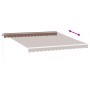 Toldo retráctil manual con luces LED marrón 400x350 cm de , Toldos - Ref: Foro24-3215388, Precio: 410,00 €, Descuento: %