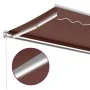 Manual retractable awning with LED lights brown 400x350 cm by , Awnings - Ref: Foro24-3215388, Price: 374,65 €, Discount: %