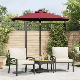 Sombrilla de jardín con poste de acero burdeos 225x225x212 cm de , Sombrillas - Ref: Foro24-4005062, Precio: 62,79 €, Descuen...