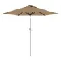 Sombrilla jardín con luces LED poste acero taupe 225x225x212cm de , Sombrillas - Ref: Foro24-4005069, Precio: 75,06 €, Descue...