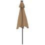 Sombrilla jardín con luces LED poste acero taupe 225x225x212cm de , Sombrillas - Ref: Foro24-4005069, Precio: 94,42 €, Descue...