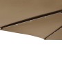 Sombrilla jardín con luces LED poste acero taupe 225x225x212cm de , Sombrillas - Ref: Foro24-4005069, Precio: 94,42 €, Descue...