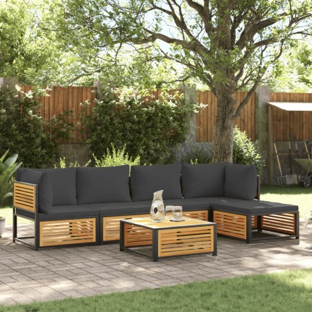 Set de sofás de jardín con cojines 6 pzas madera maciza acacia de , Conjuntos de jardín - Ref: Foro24-3214881, Precio: 733,43...
