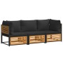Set de sofás de jardín con cojines 3 pzas madera maciza acacia de , Conjuntos de jardín - Ref: Foro24-3214888, Precio: 427,21...