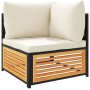 Set sofás de jardín con cojines 4 pzas madera maciza de acacia de , Conjuntos de jardín - Ref: Foro24-3214906, Precio: 448,86...
